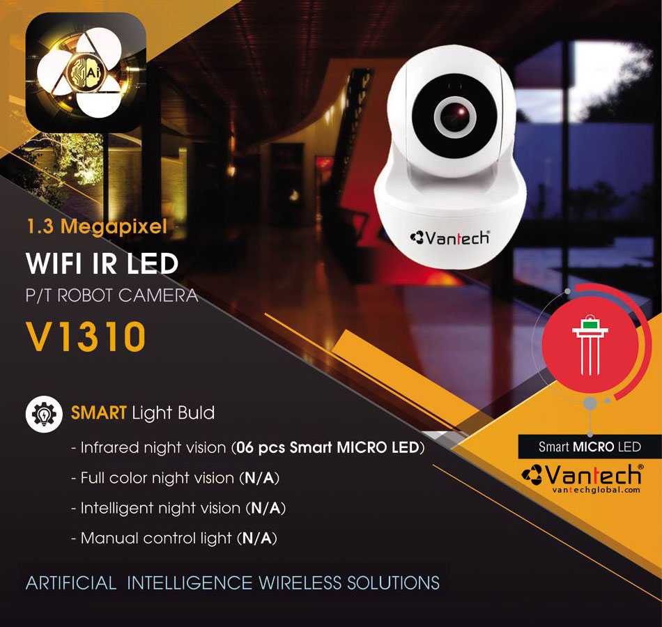 Tính năng nổi bật của Camera Wifi Robot Vantech 1.3Mp V1310 Tính năng nổi bật của Camera Wifi Robot Vantech 1.3Mp V1310