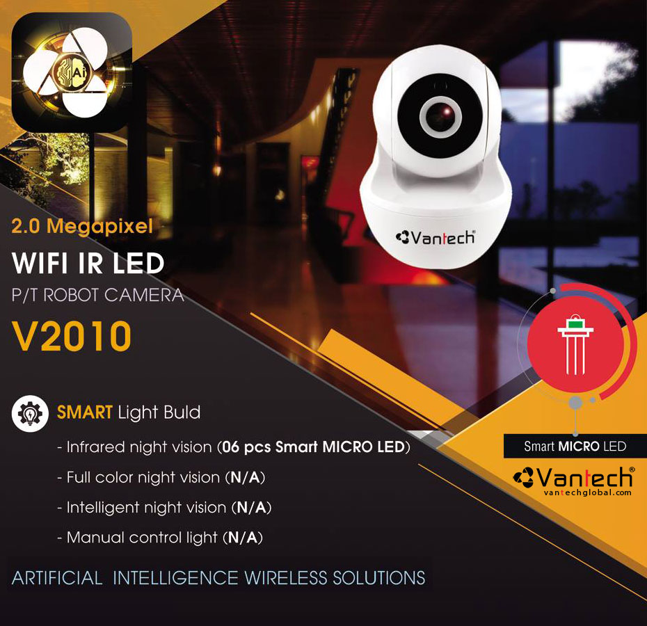 Tính năng nổi bật của Camera Wifi Robot Vantech 2.0Mp V2010 Tính năng nổi bật của Camera Wifi Robot Vantech 2.0Mp V2010