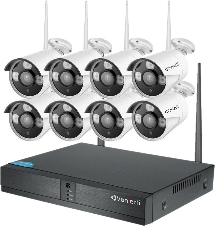 Bộ KIT Vantech Camera KIT Wifi NVR 8CH 1080P VP-0860W Bộ KIT Vantech Camera KIT Wifi NVR 8CH 1080P VP-0860W