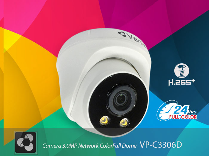 Vantech Camera 3.0MP Network Colorful Dome VP-C3306D