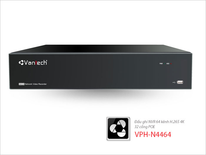 Đầu ghi NVR 64 kênh H.265 4K VPH-N4464 Đầu ghi NVR 64 kênh H.265 4K VPH-N4464