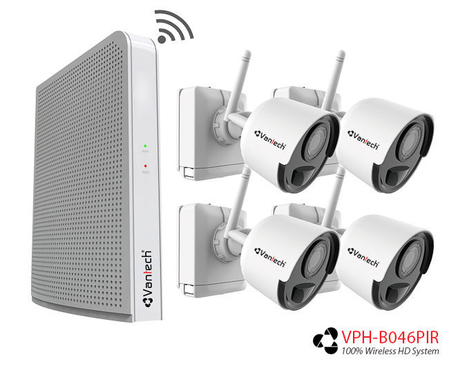 Bộ KIT không dây 1080P 4 kênh VPH-B046PIR Bộ KIT không dây 1080P 4 kênh VPH-B046PIR
